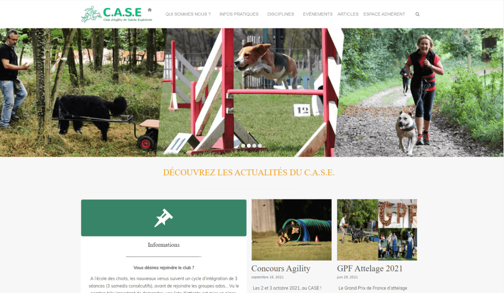 Accueil CASE Club agility de Sainte Euphémie